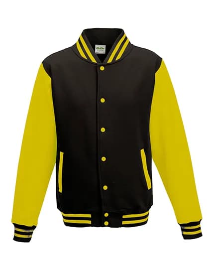 Varsity Jacket - Jet Black/Sun Yellow