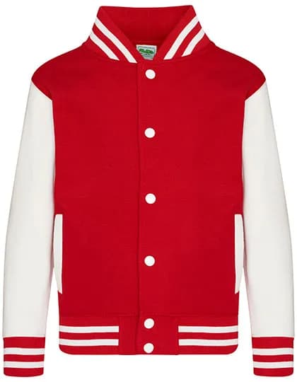 Kids´ Varsity Jacket - Fire Red/White