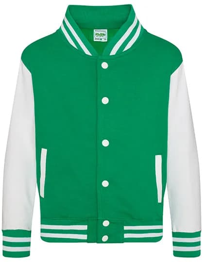 Kids´ Varsity Jacket - Kelly Green/White