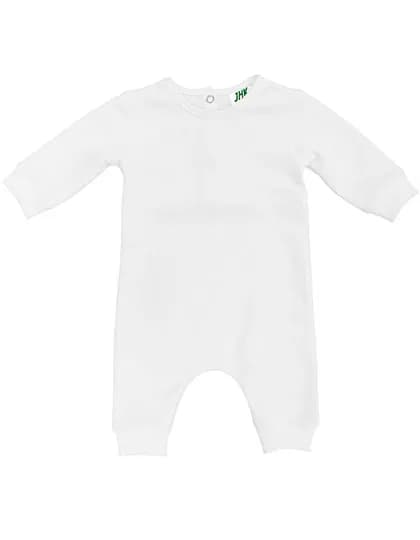 Baby Playsuit Long Sleeve - White