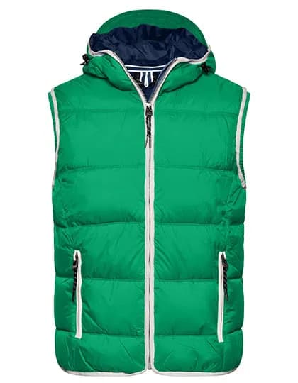 Men´s Maritime Vest - Irish Green/White