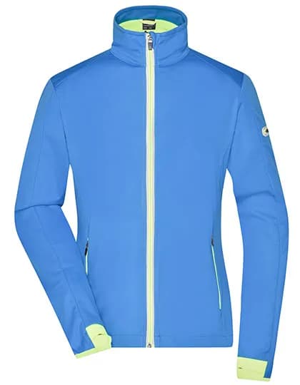 Ladies´ Sports Softshell Jacket - Bright Blue/Bright Yellow