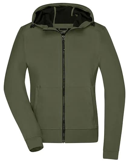 Ladies´ Hooded Softshell Jacket - Olive/Camouflage