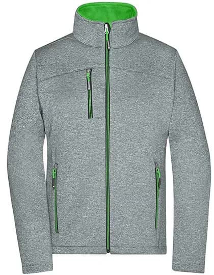 Ladies´ Softshell Jacket - Dark Melange/Green
