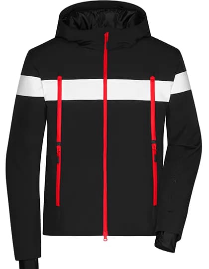 Men´s Wintersport Jacket - Black/White/Light Red