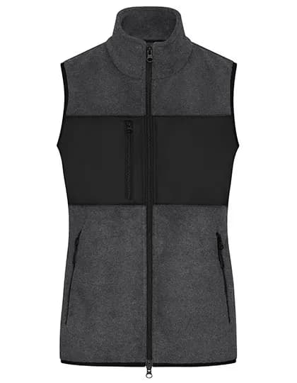 Ladies´ Fleece Vest - Dark Melange/Black