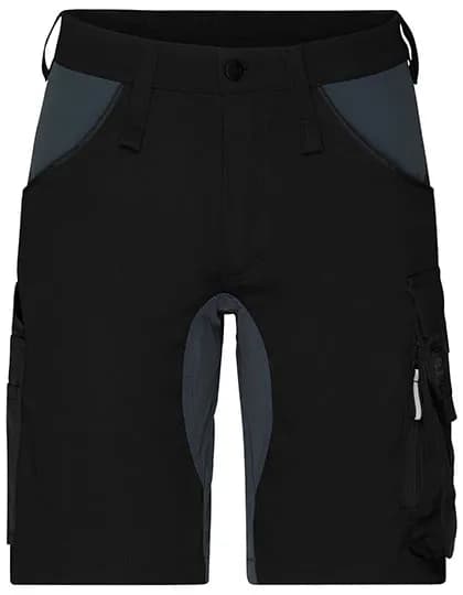 Workwear Stretch-Bermuda Slim Line - Black/Carbon
