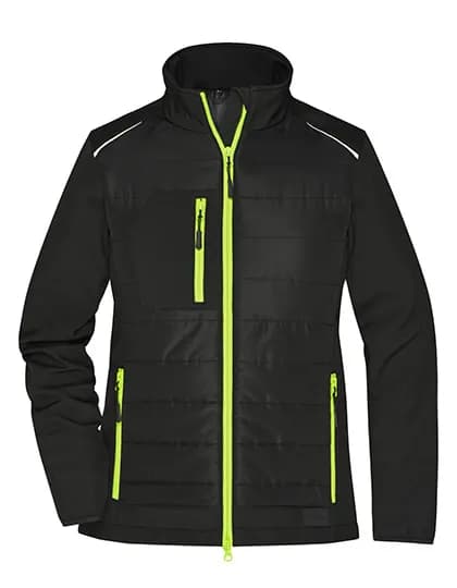 Ladies´ Hybrid Jacket - Black/Neon Yellow