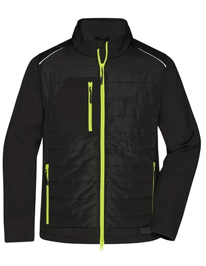 Men´s Hybrid Jacket - Black/Neon Yellow