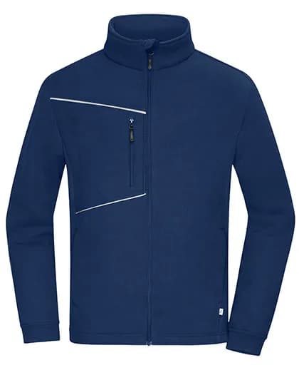 Fleece Jacket - Corduroy Look - Navy
