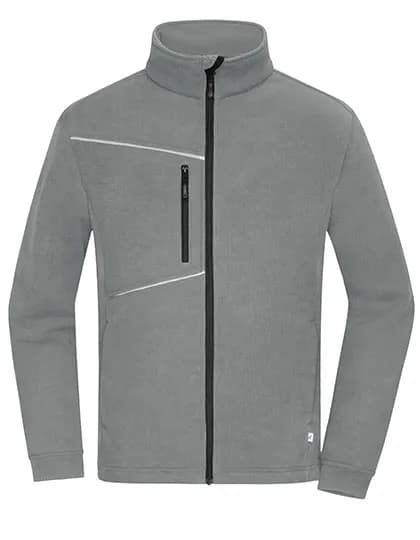 Fleece Jacket - Corduroy Look - Steel Grey