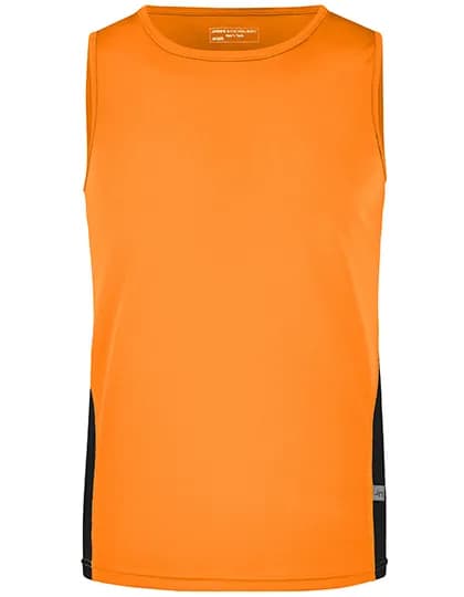 Men´s Running Tank - Orange/Black