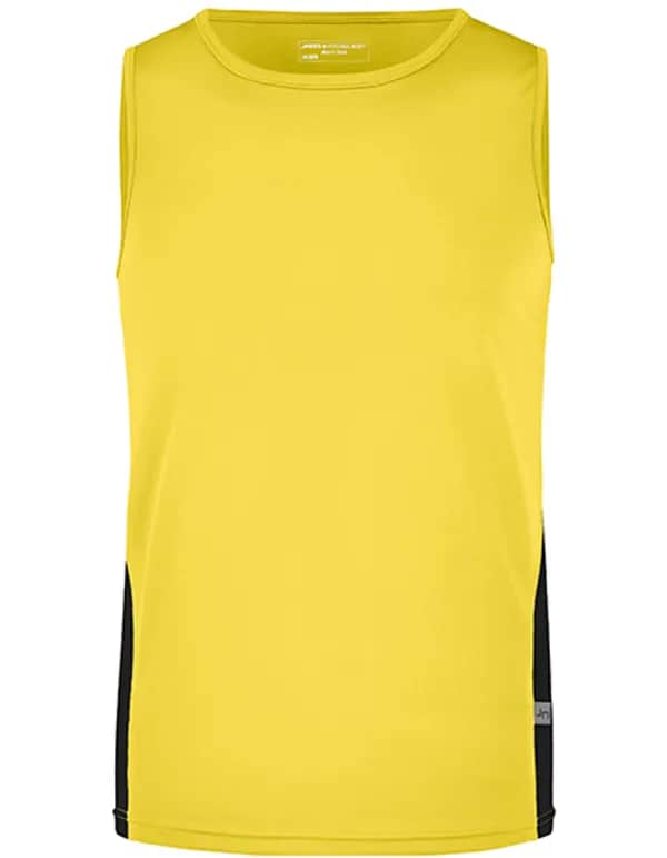 Men´s Running Tank - Yellow/Black