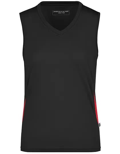 Ladies´ Running Tank - Black/Red