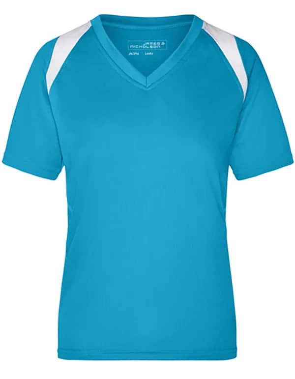 Ladies´ Running-T - Turquoise/White