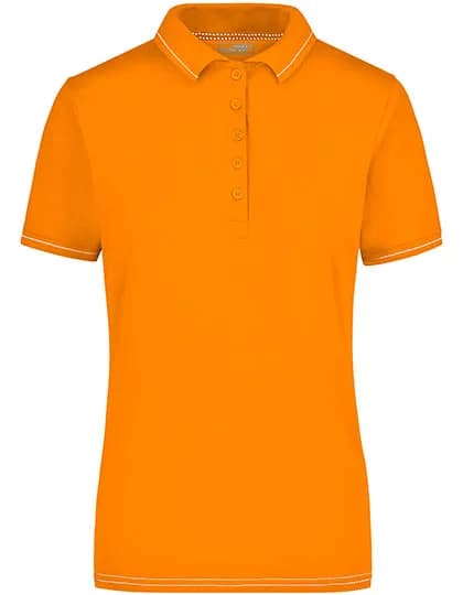 Ladies´ Elastic Polo - Orange/White