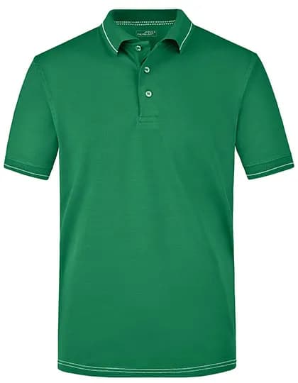 Men´s Elastic Polo - Irish Green/White