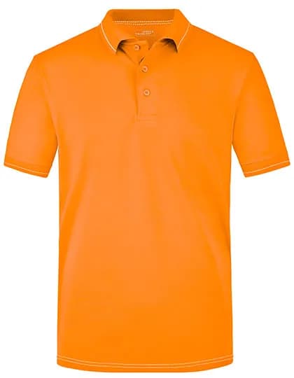 Men´s Elastic Polo - Orange/White