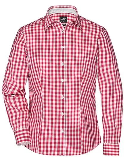 Ladies´ Checked Blouse - Red/White