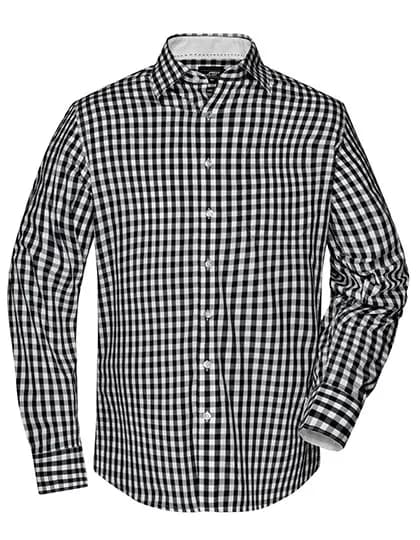 Men´s Checked Shirt - Black/White
