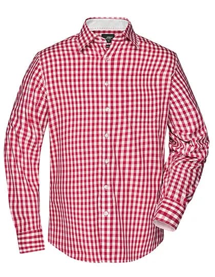 Men´s Checked Shirt - Red/White
