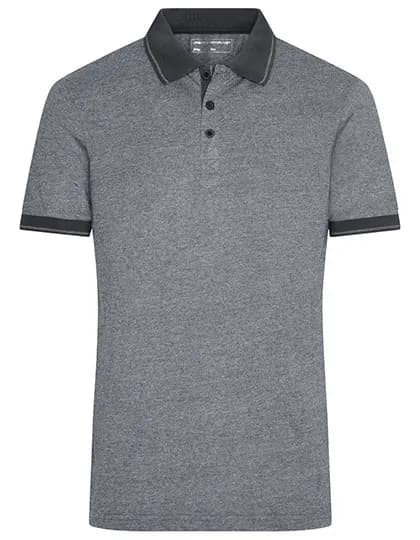 Men´s Heather Polo - Black Melange/Black