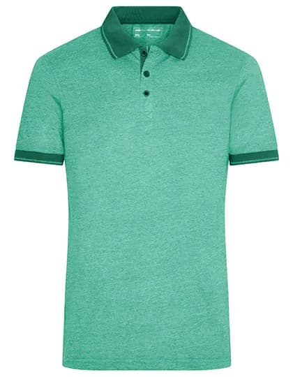 Men´s Heather Polo - Green Melange/Dark Green