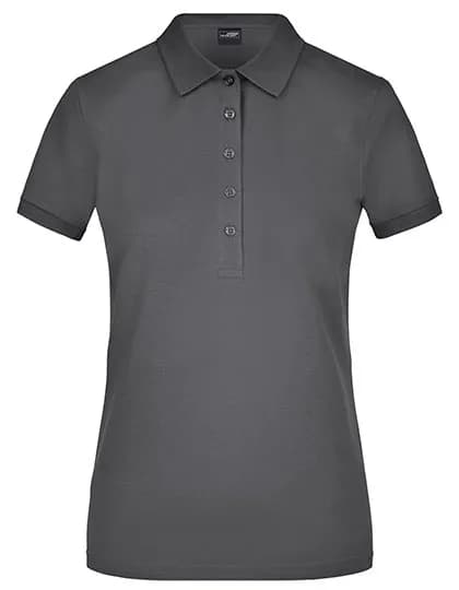 Ladies´ Elastic Polo Piqué - Graphite (Solid)