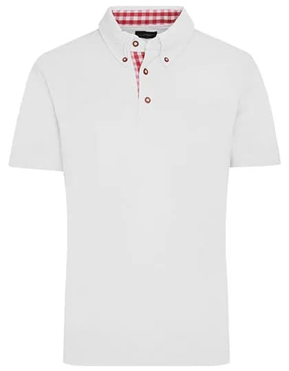 Men´s Traditional Polo - White/Red/White