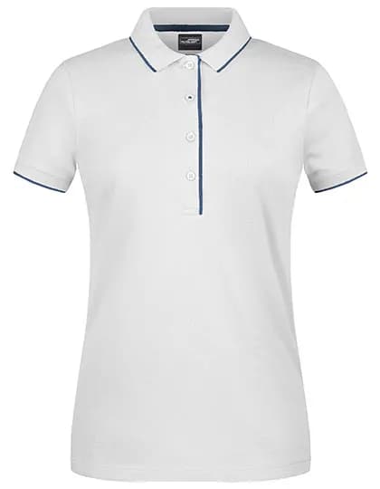 Ladies´ Polo Stripe - White/Navy