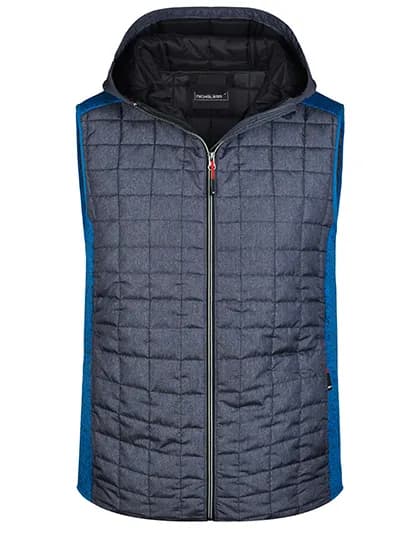 Men´s Knitted Hybrid Vest - Royal Melange/Anthracite Melange
