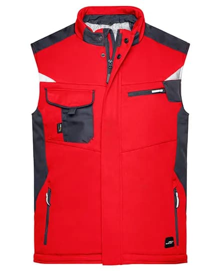 Craftsmen Softshell Vest -STRONG- - Red/Black