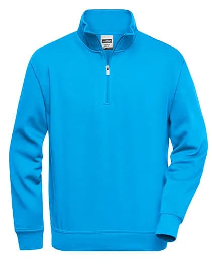 Workwear Half Zip Sweat - Aqua