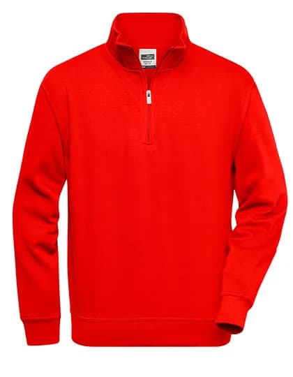 Workwear Half Zip Sweat - Red