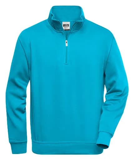 Workwear Half Zip Sweat - Turquoise