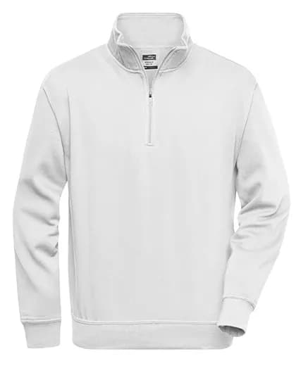 Workwear Half Zip Sweat - White