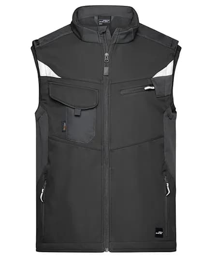 Workwear Softshell Vest -STRONG- - Black/Black