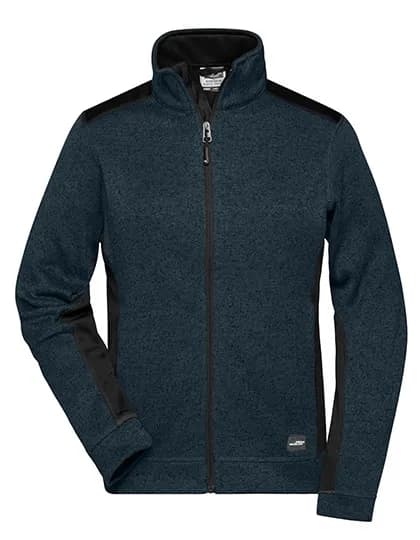 Ladies´ Knitted Workwear Fleece Jacket -STRONG- - Navy/Navy