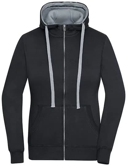 Ladies´ Lifestyle Zip-Hoody - Black/Grey Heather