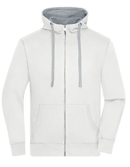 Men´s Lifestyle Zip-Hoody - Off White/Grey Heather