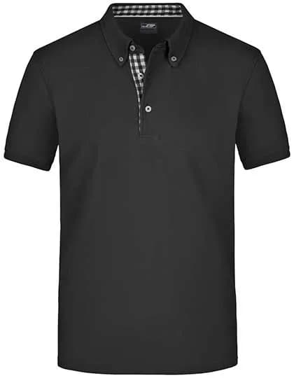Men´s Plain Polo - Black/Black/White