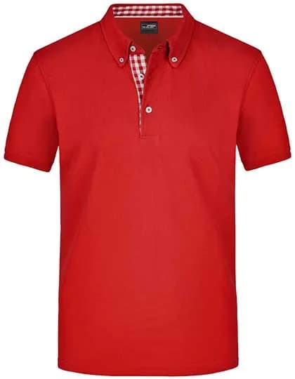 Men´s Plain Polo - Red/Red/White