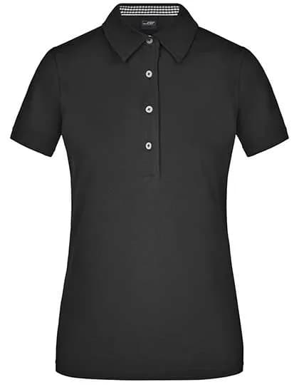Ladies´ Plain Polo - Black/Black/White
