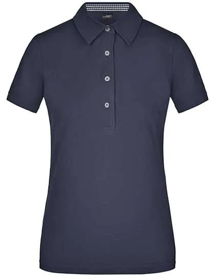 Ladies´ Plain Polo - Navy/Navy/White