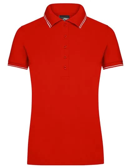 Ladies´ Polo - Tomato/White
