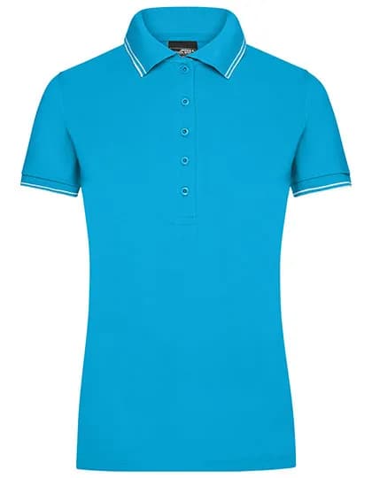 Ladies´ Polo - Turquoise/White