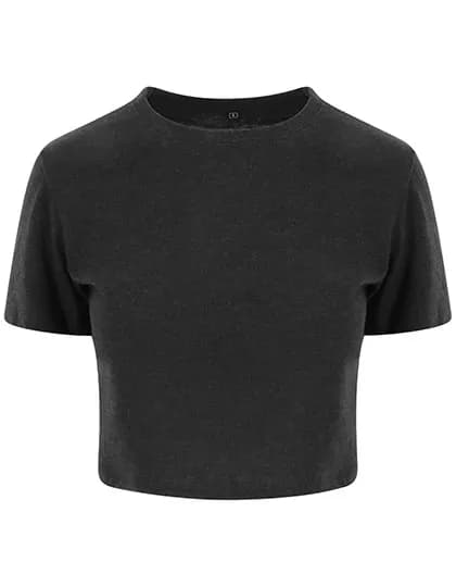 Women´s Tri-Blend Cropped T - Heather Black