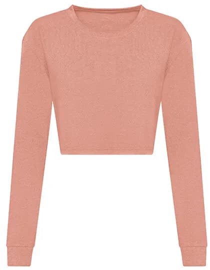 Women´s Long Sleeve Cropped T - Dusty Pink