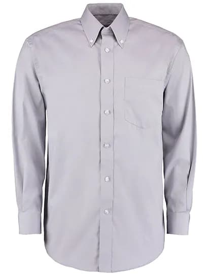 Men´s Classic Fit Premium Oxford Shirt Long Sleeve - Silver Grey (Solid)