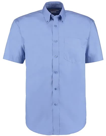Men´s Classic Fit Premium Oxford Shirt Short Sleeve - Mid Blue